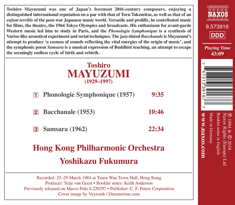 Mayuzumi: Samsara, Phonologie symphonique & Bacchanale