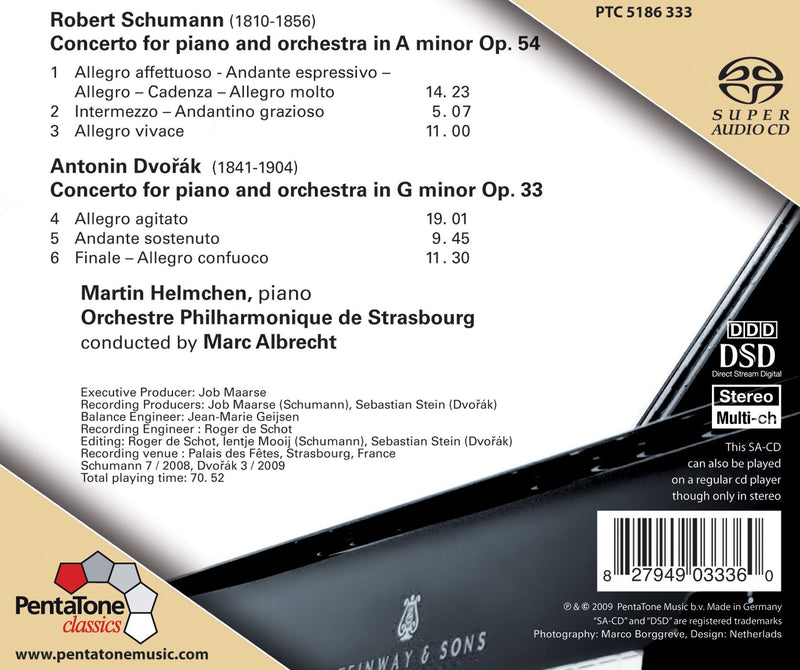 Schumann, Dvorak: Piano Concertos / Helmchen, Albrecht