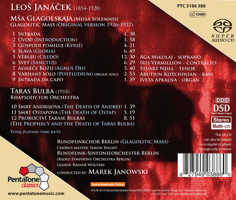 Janacek: Glagolitic Mass, Taras Bulba / Janowski, Berlin Radio Symphony