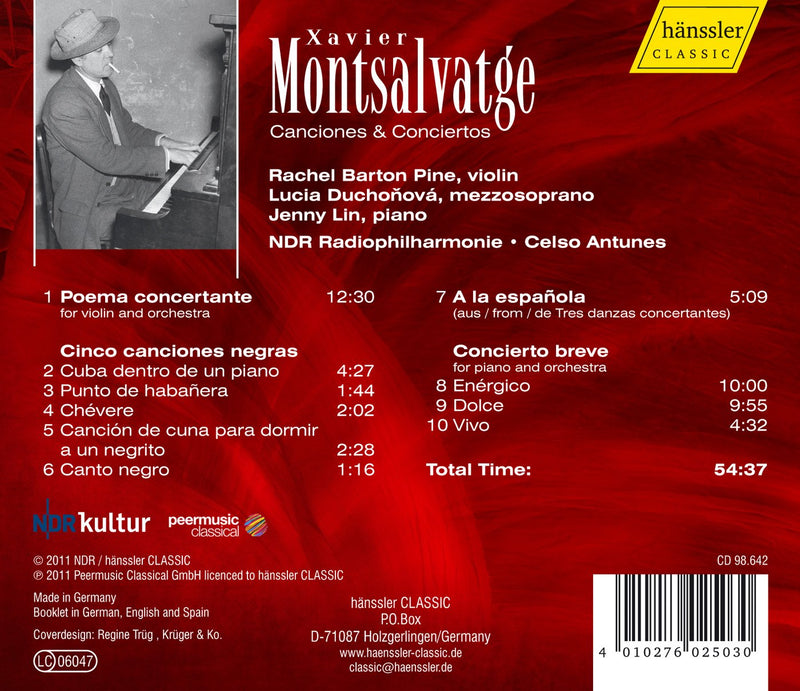 Montsalvatge: Canciones & Concertos / Lin, Barton Pine, Duchonova