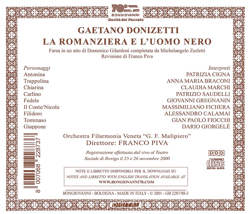 Donizetti: La Romanziera e L'uomo Nero