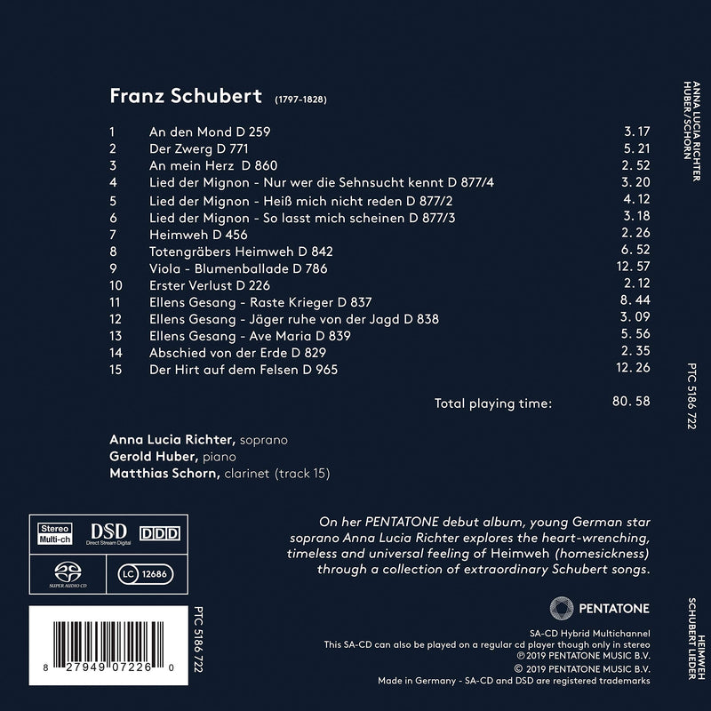 Heimweh: Schubert Lieder