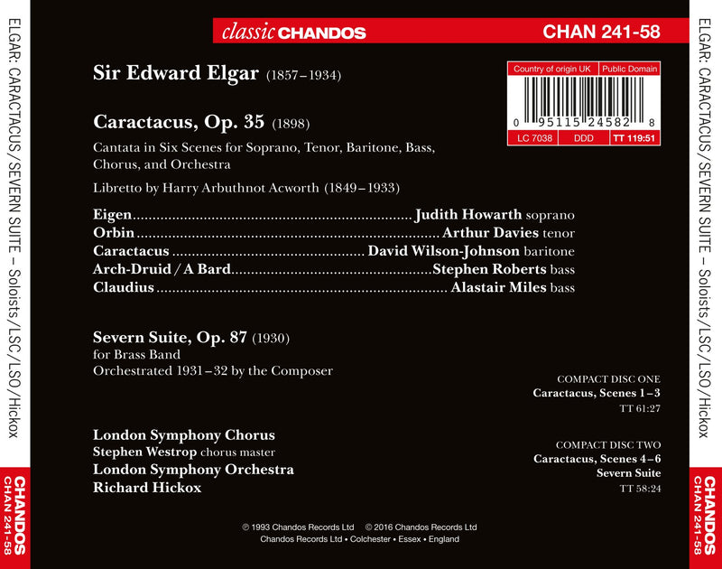 Elgar: Caractacus & Severn Suite / Howarth, Hickox, London Symphony