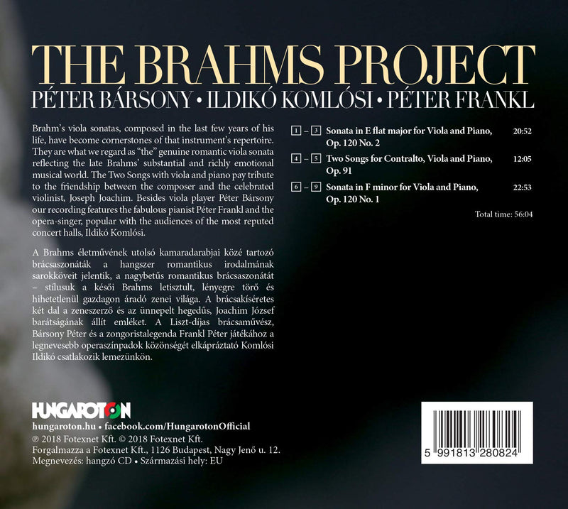 The Brahms Project: Viola Sonatas & Songs