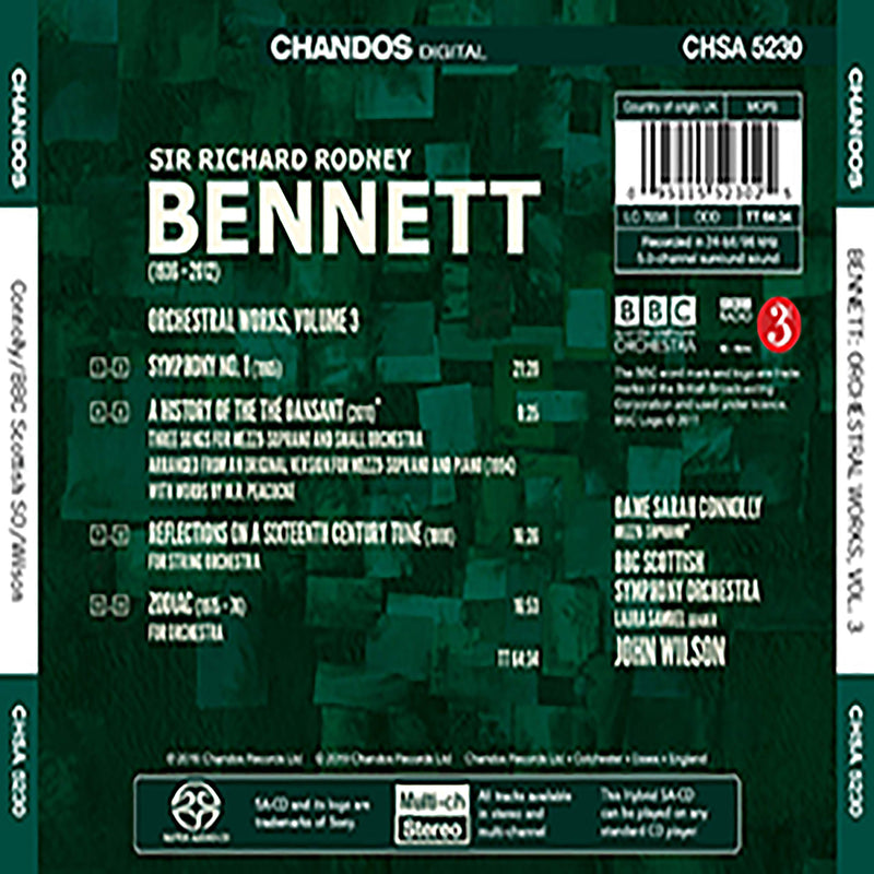 Sir Richard Rodney Bennett, Vol. 3 / Wilson, Connolly, BBC Scottish Symphony Orchestra