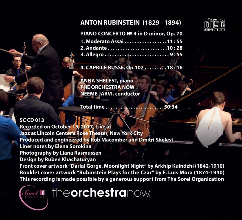 Rubinstein: Piano Concerto No. 4 & Caprice Russe / Jarvi, Shelest, The Orchestra Now