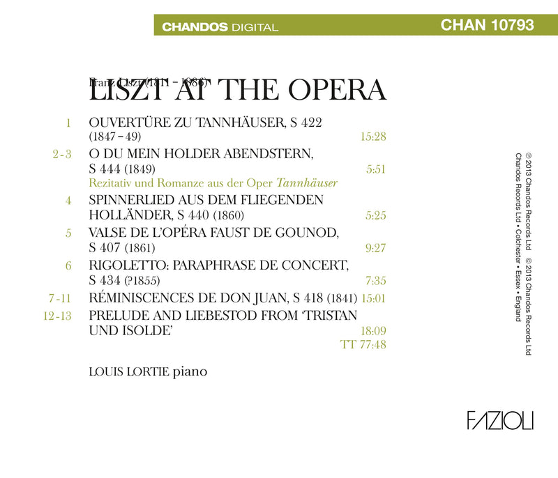 Liszt at the Opera / Louis Lortie