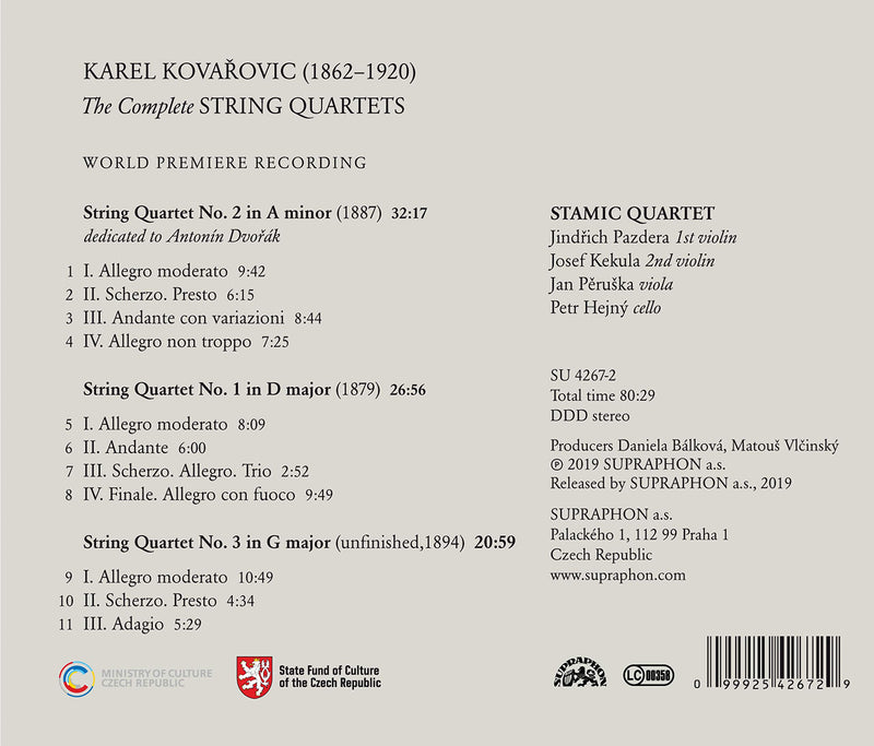 Karel Kovarovic - The Complete String Quartets