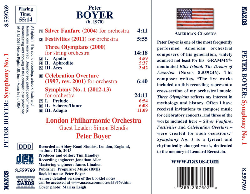 Boyer: Symphony No 1 / Boyer, London Philharmonic Orchestra