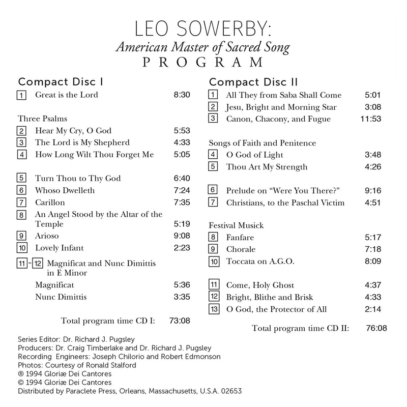 Sowerby: American Master of Sacred Song