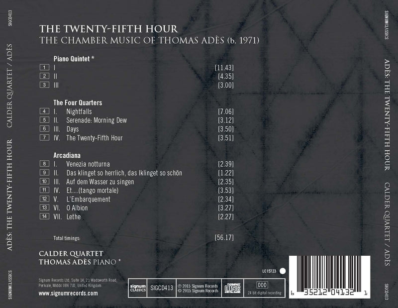 The Twenty-Fifth Hour - The Chamber Music of Thomas Ades