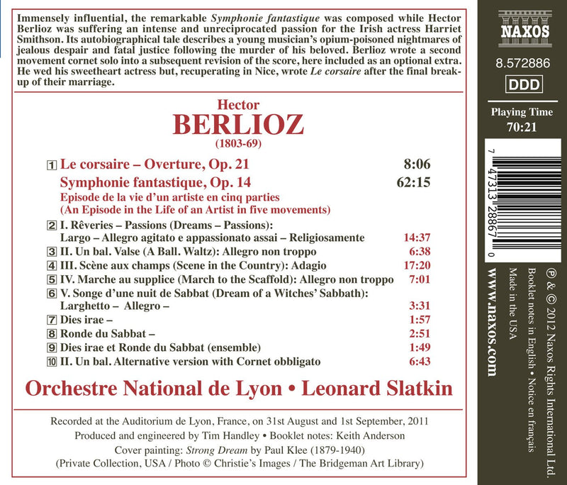 Berlioz: Symphonie Fantastique / Slatkin, Lyon NO
