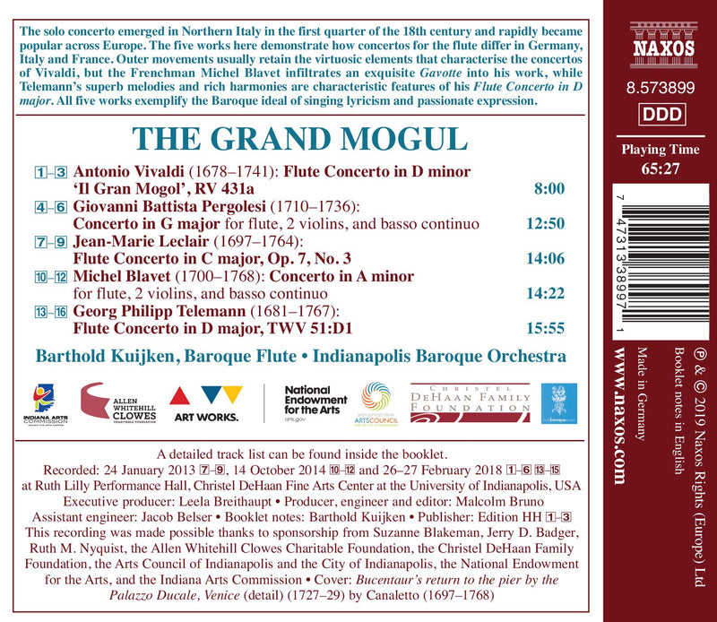 The Grand Mogul: Virtuosic Baroque Flute Concertos