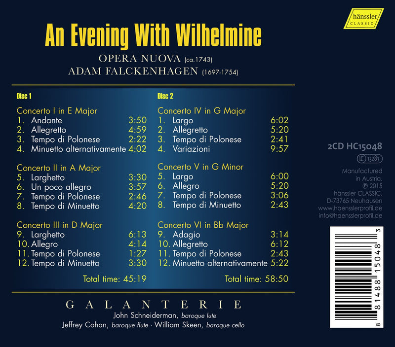 An Evening with Wilhelmine / Galanterie