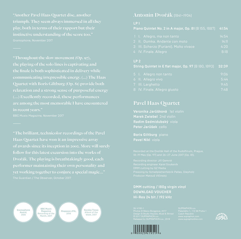 Dvorak: Quintets Opp. 81 & 97 / Nikl, Giltburg, Pavel Haas Quartet [Vinyl]