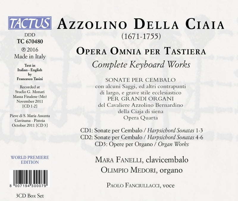 Della Ciaia: Complete Keyboard Works