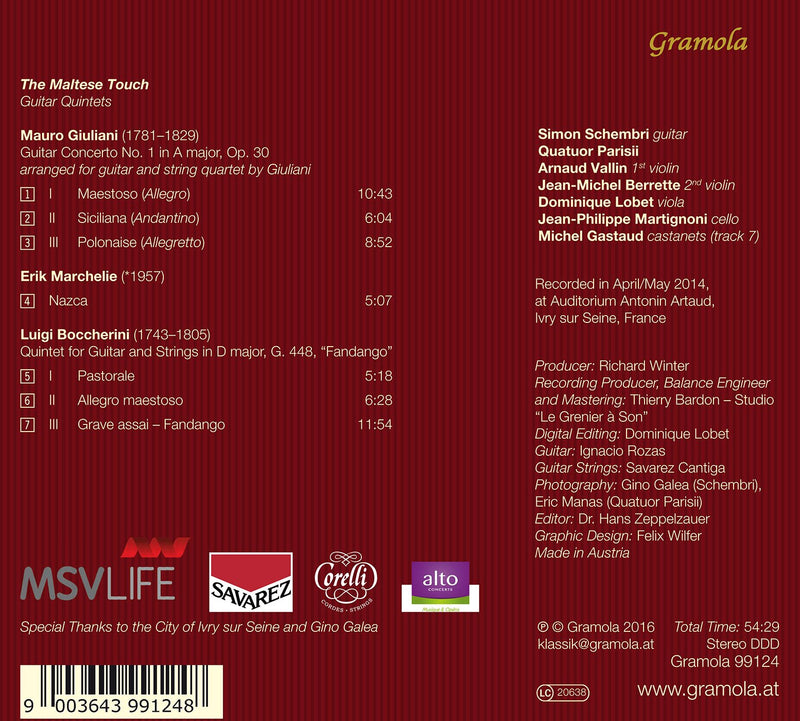 The Maltese Touch: Guitar Quintets