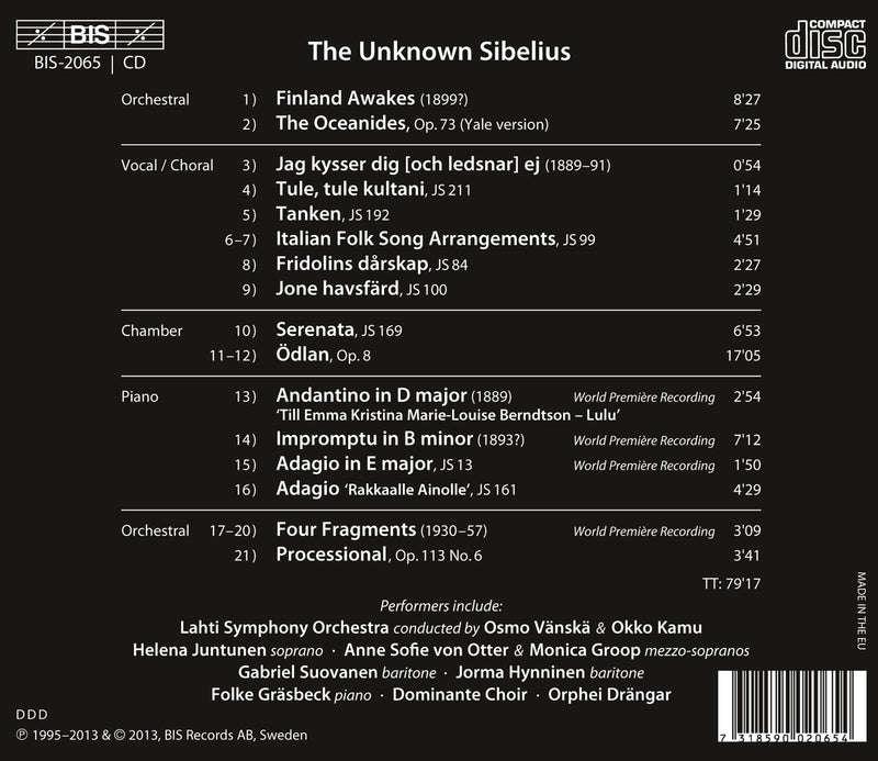 The Unknown Sibelius - Rarities & First Recordings
