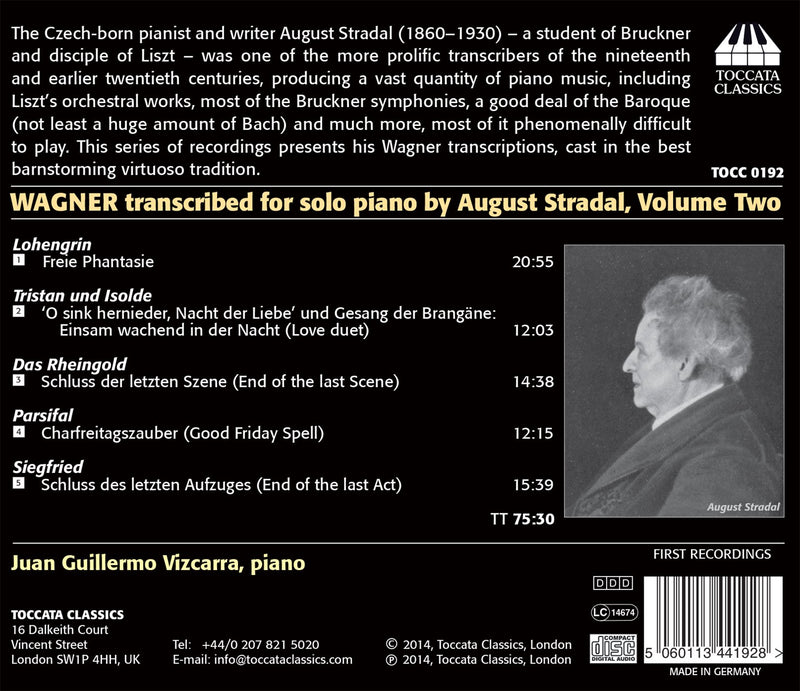 Wagner: Transcribed Solo Piano By August Stradel, Vol. 2