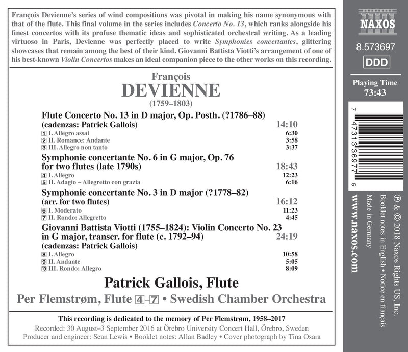 Devienne: Flute Concertos, Vol. 4