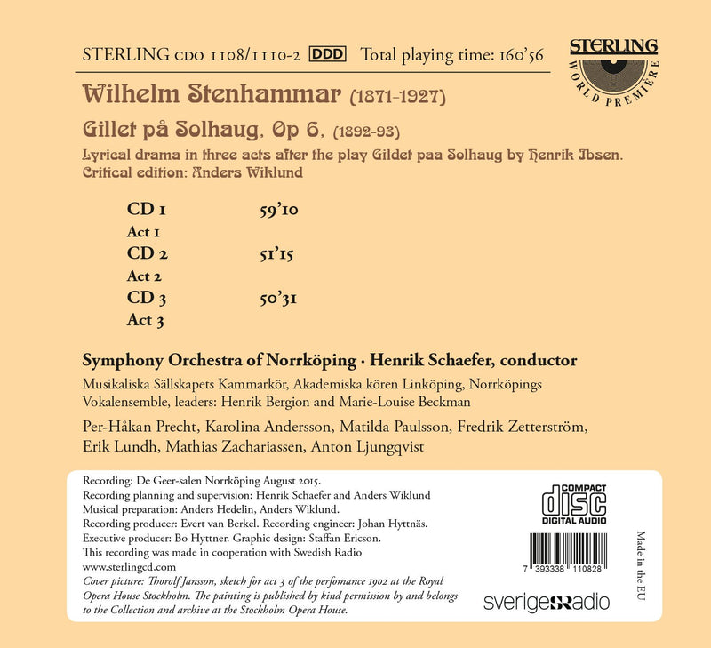 Stenhammar: Gillet pa Solhaug / Schaefer, Symphony Orchestra of Norrkoping and Choruses