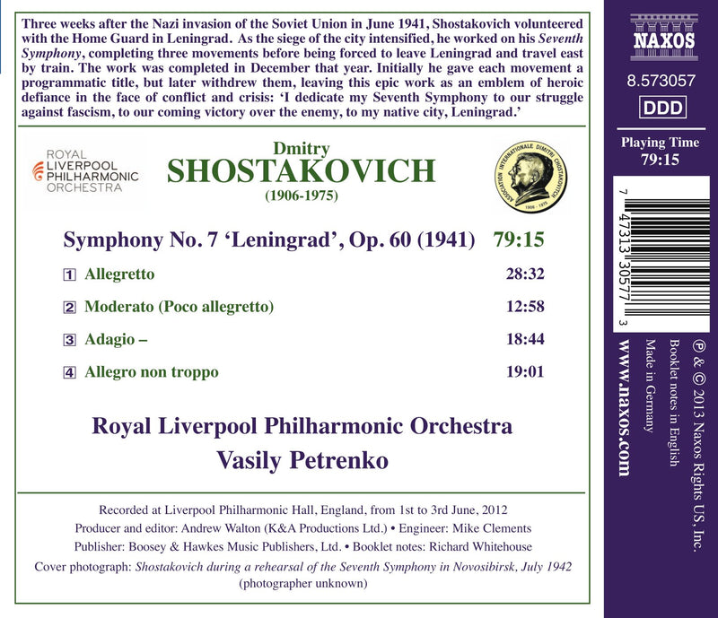 Shostakovich: Symphony No 7 / Petrenko
