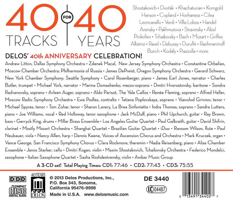 40 Tracks for 40 Years: Delos' 40th Anniversary Celebration!