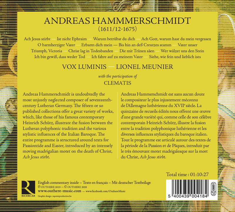 Andreas Hammerschmidt: Ach Jesus Stirbt / Vox Luminis, Clematis