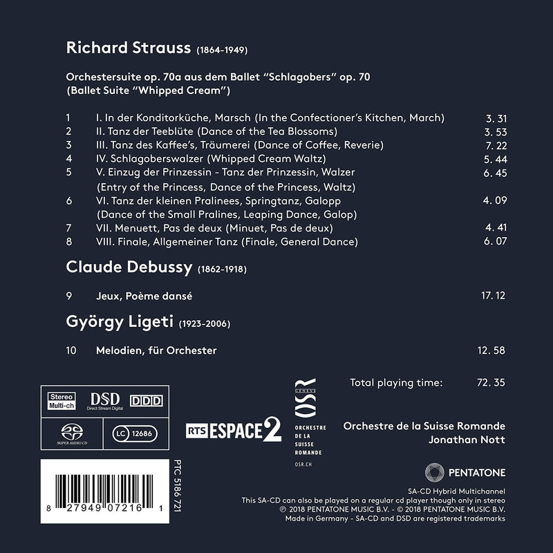 Strauss, Debussy & Ligeti: Orchestral Works / Nott, Orchestre de la Suisse Romande