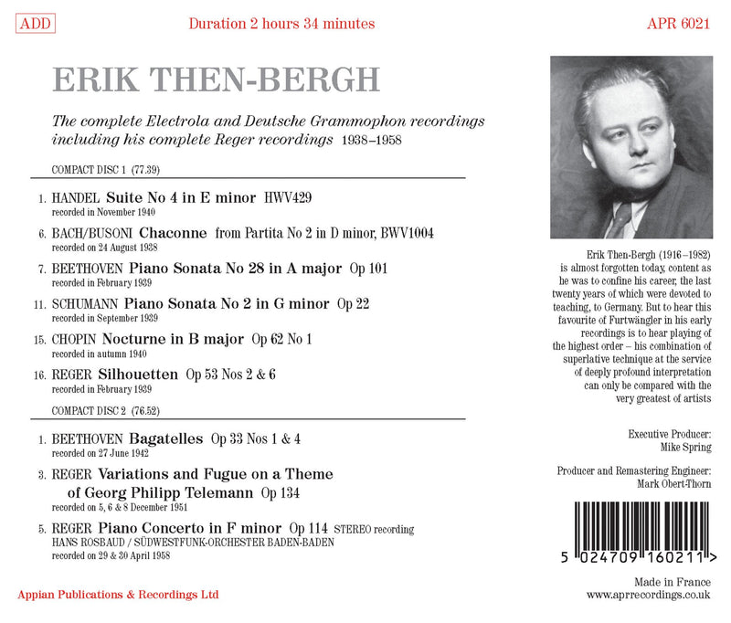 Erik Then-Bergh: The Complete Electrola & Deutsche Grammophon Recordings