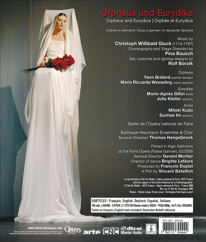 Gluck: Orpheus und Eurydike - A Dance Opera by Pina Bausch [Blu-ray]