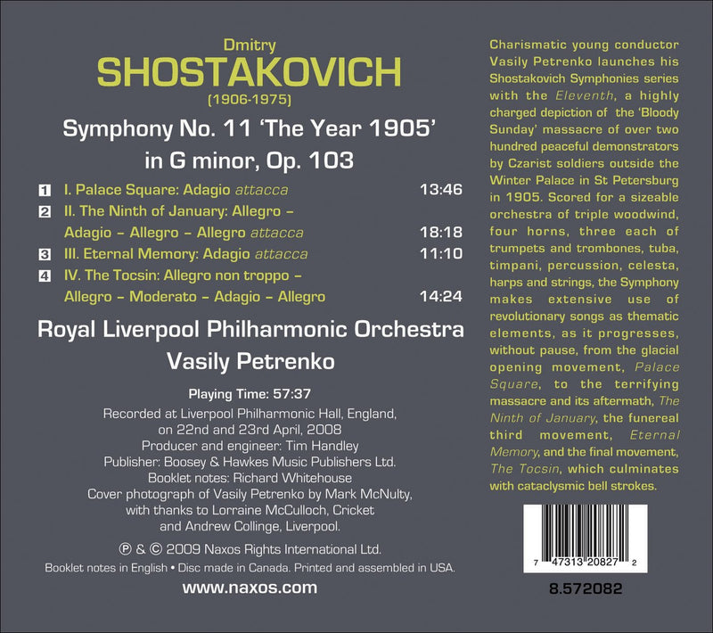 Shostakovich: Symphony No 11 / Petrenko, Royal Liverpool PO