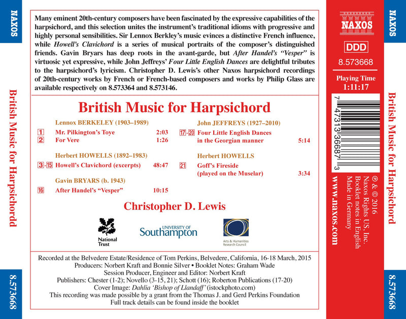British Music for Harpsichord / Lewis
