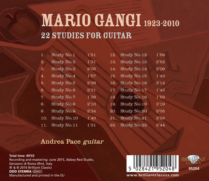 Gangi: 22 Studies for Guitar / Pace