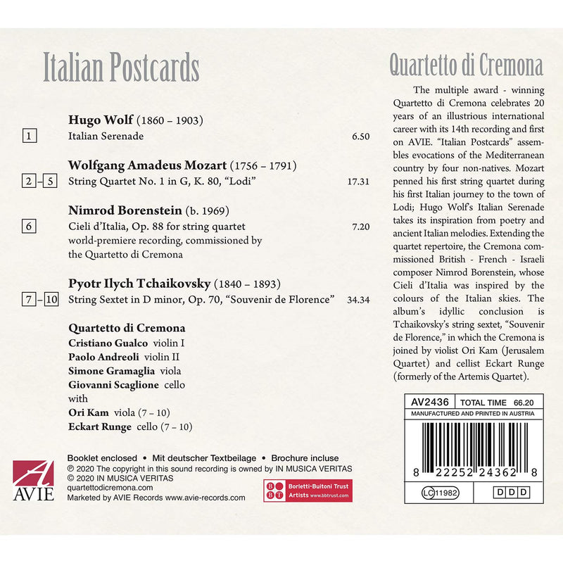 Italian Postcards / Quartetto di Cremona