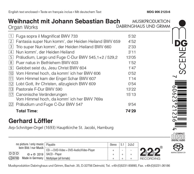 CHRISTMAS WITH BACH ORGELBUCHL
