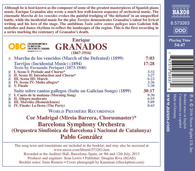 Granados: Orchestral Works, Vol. 1 / Gonzalez, Barcelona Symphony