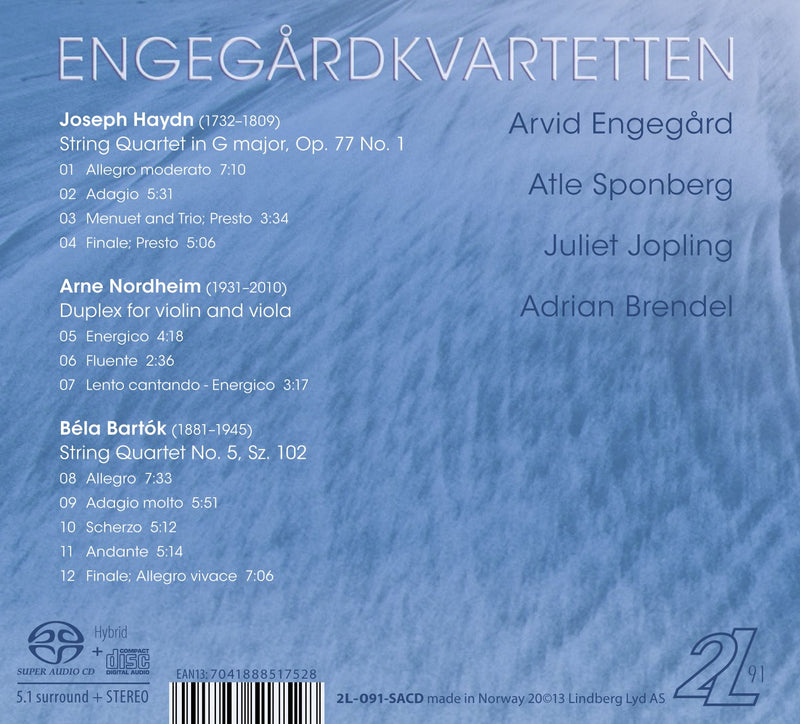 Haydn, Nordheim, Bartok: String Quartets / Engegardkvartetten