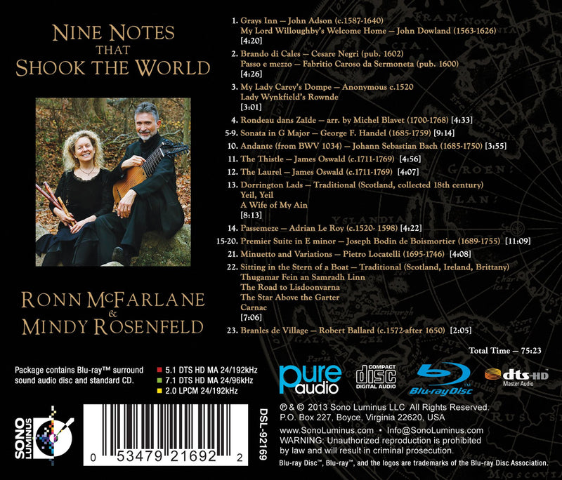 Nine Notes That Shook The World / Ronn Mcfarlane, Mindy Rosenfeld [CD & Blu-Ray Audio]