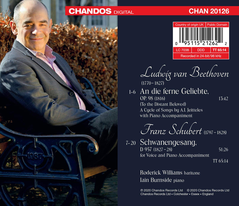 Schubert: Schwanengesang - Beethoven: An die ferne Geliebte / Williams, Burnside