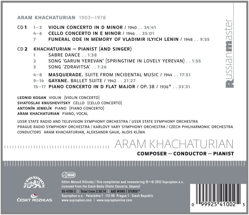 Aram Khachaturian: Composer - Conductor - Pianist