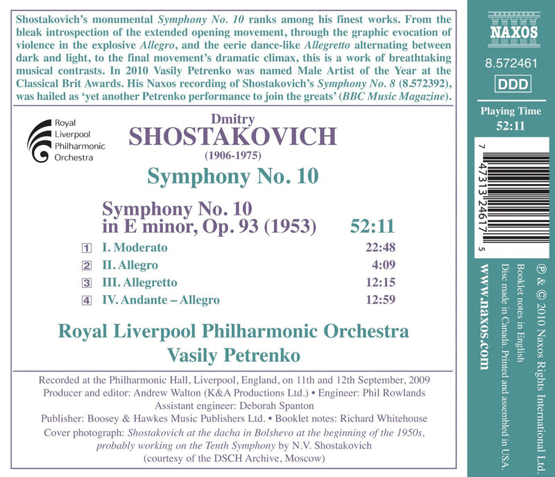 Shostakovich: Symphony No 10 / Petrenko, Royal Liverpool Philharmonic