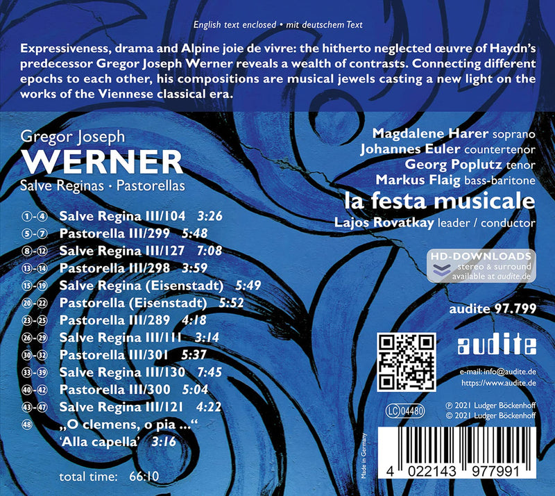 Werner: Salve Reginas - Pastorellas / la festa musicale