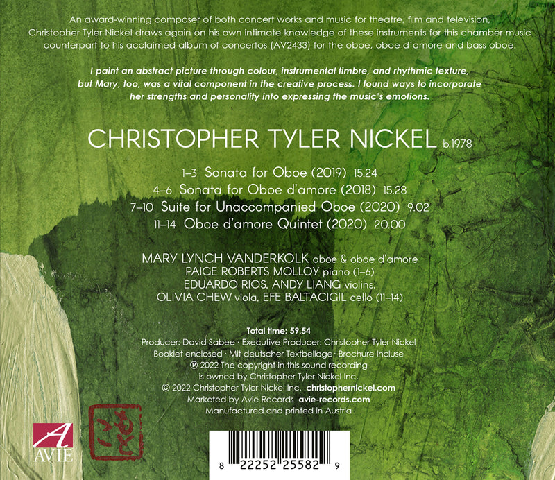 Nickel: Sonatas & Chamber Music for Oboes / Vanderkolk