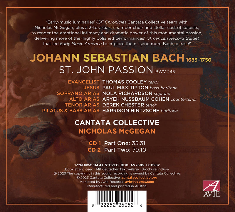 Bach: St. John Passion / McGegan, Cantata Collective