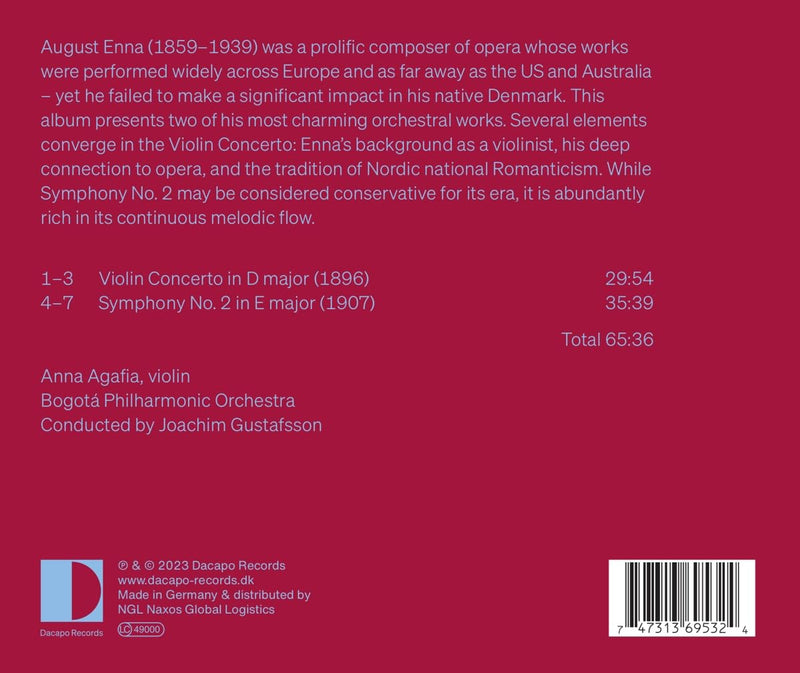 Enna: Violin Concerto; Symphony No. 2 / Gustafsson, Bogotá Philharmonic