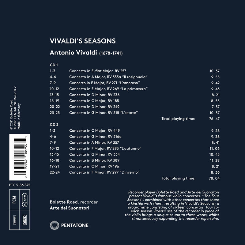 Vivaldi's Seasons / Roed, Arte dei Suonatori