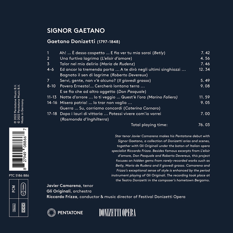 Donizetti: Signor Gaetano / Camarena, Frizza, Gli Originali