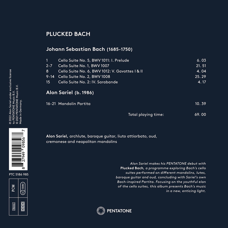 Plucked Bach: Cello Suites nos. 1 & 2 on Plucked Strings / Sariel