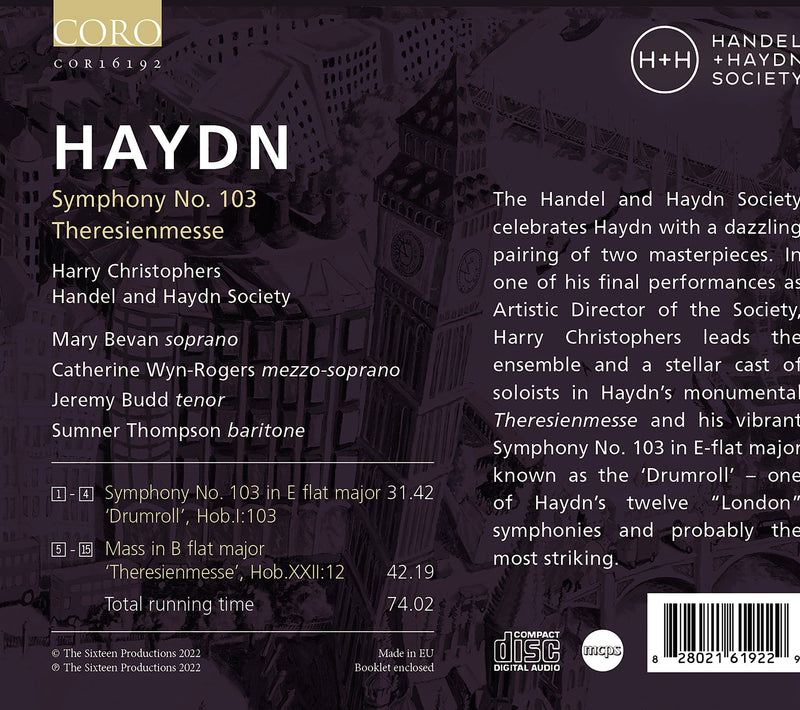 Haydn: Symphony No. 103 & "Theresa" Mass / Bevan, Christophers, Handel & Haydn Society